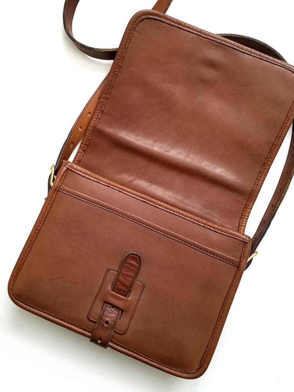 Vintage Coach British Tan Leather Courier Crossbody Bag 9425 NYC - Picture 4 of 8